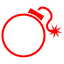 yuupless web development and graphic design bomb icon